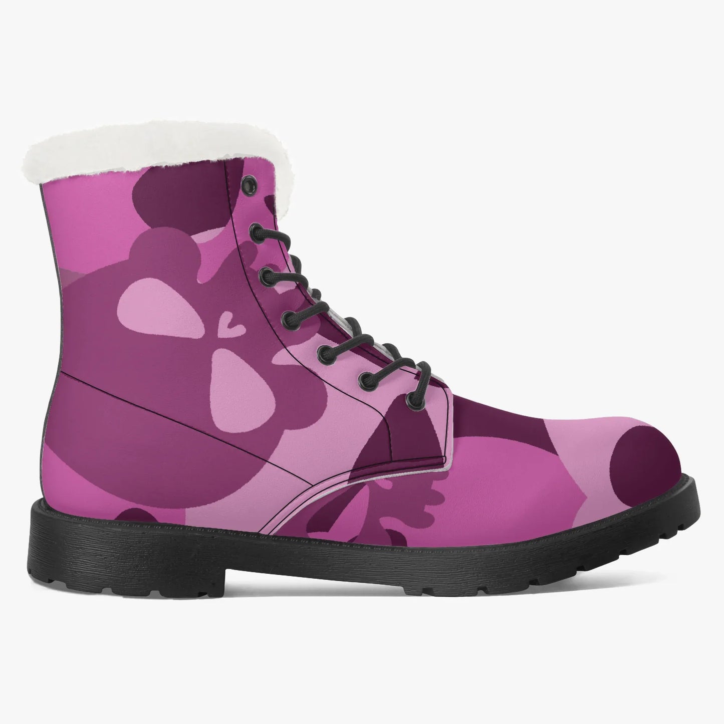pink-skull-faux-fur-leder-boots-boots-jlr-design-8 - JLR Design
