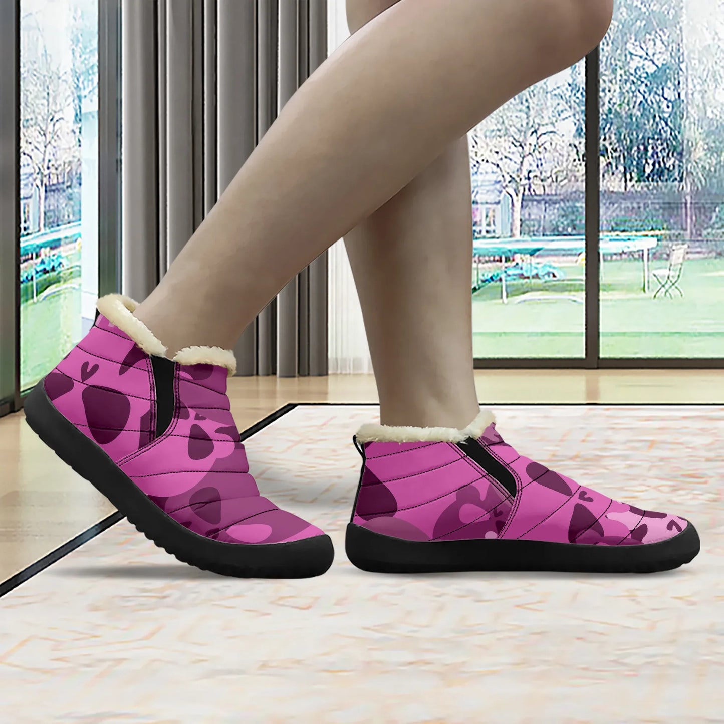 pink-skull-faux-fur-slipper-slipper-jlr-design-3 - JLR Design
