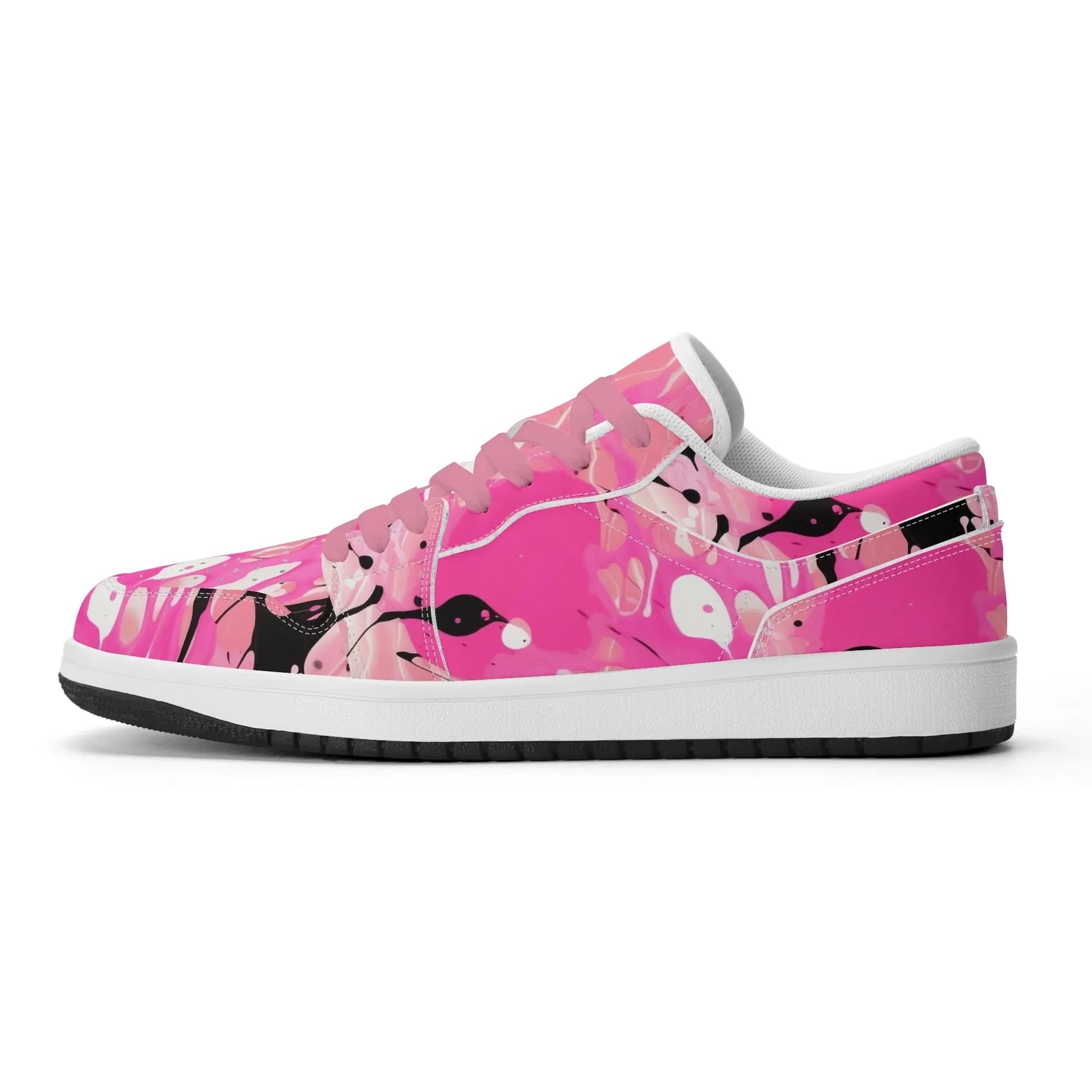 pink-splash-low-top-leder-sneaker-fur-damen-sneaker-jlr-design-2 - JLR Design
