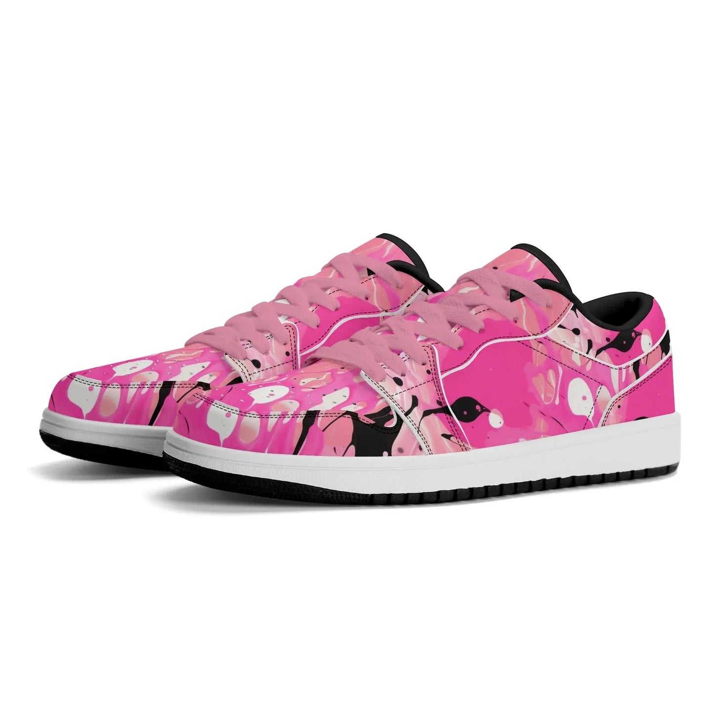 pink-splash-low-top-leder-sneaker-fur-damen-sneaker-jlr-design-8 - JLR Design