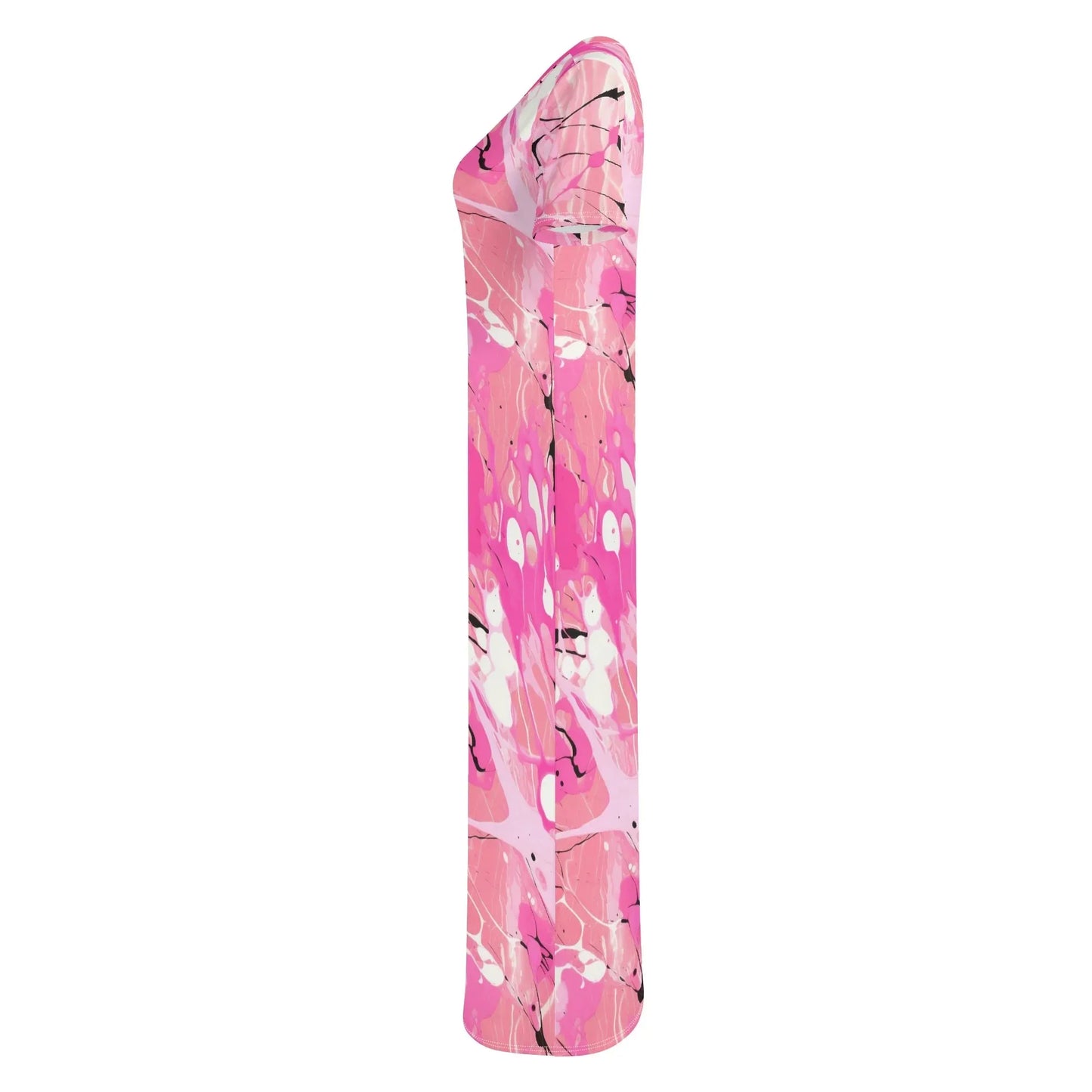 pink-splash-short-sleeve-long-dress-long-dress-jlr-design-6 - JLR Design