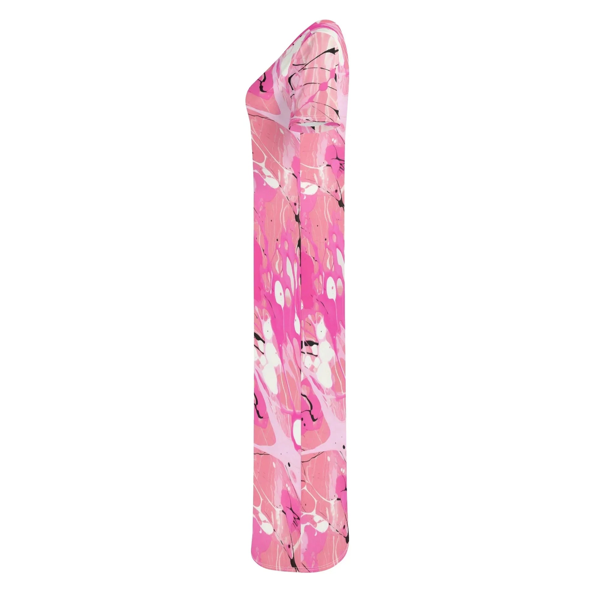 pink-splash-short-sleeve-long-dress-long-dress-jlr-design-6 - JLR Design
