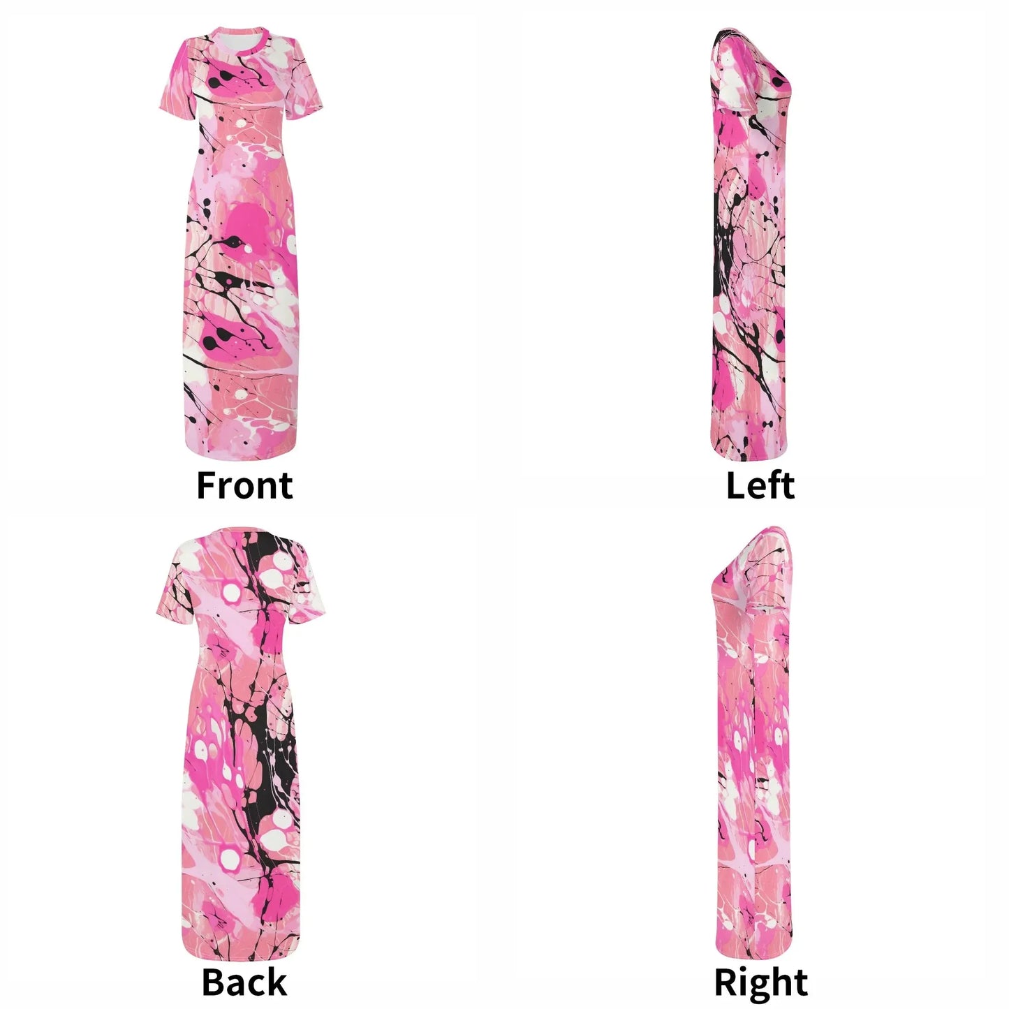 pink-splash-short-sleeve-long-dress-long-dress-jlr-design-7 - JLR Design