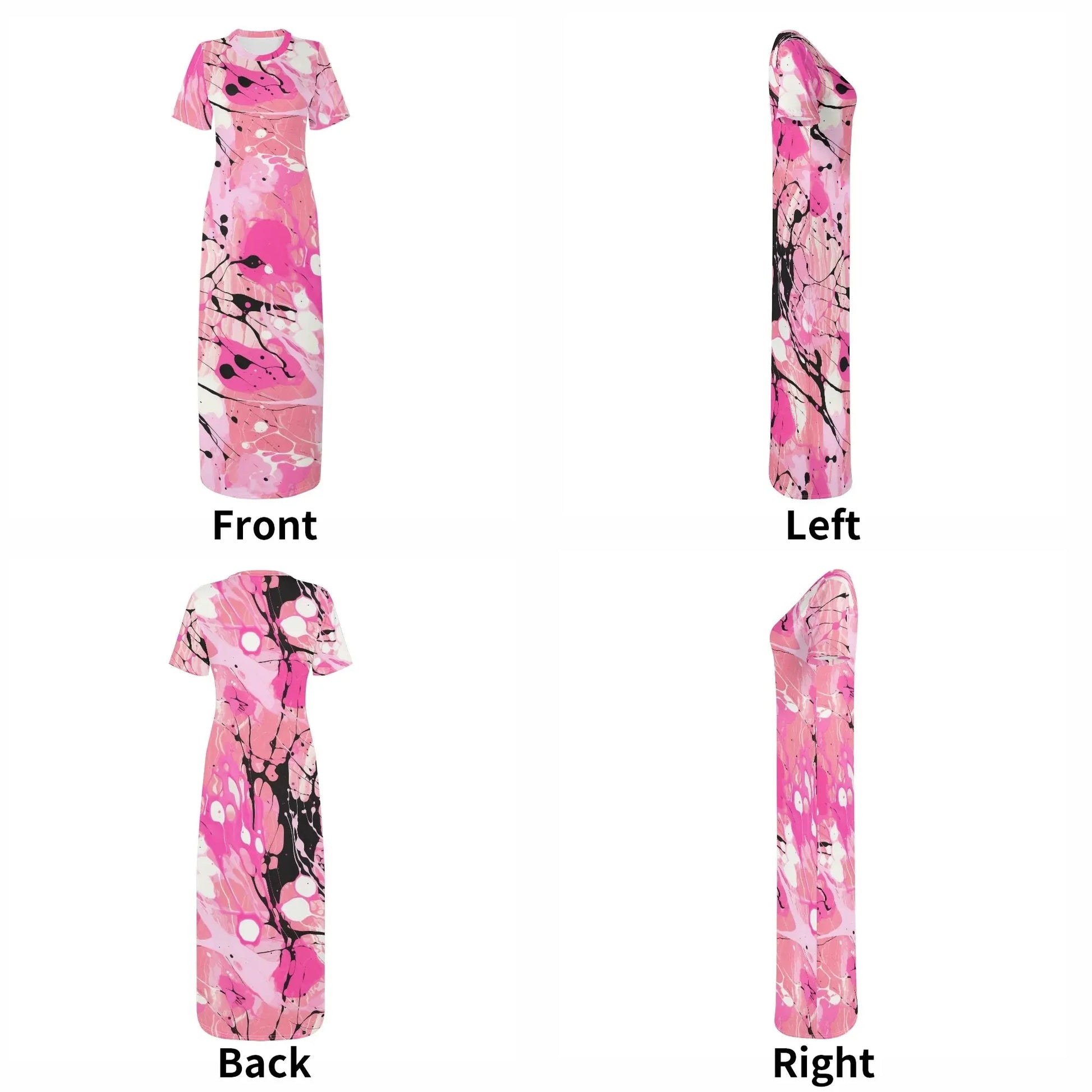 pink-splash-short-sleeve-long-dress-long-dress-jlr-design-7 - JLR Design