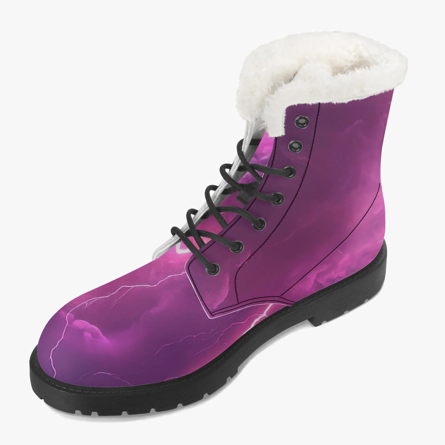 pink-thunder-faux-fur-leder-boots-boots-jlr-design-3 - JLR Design