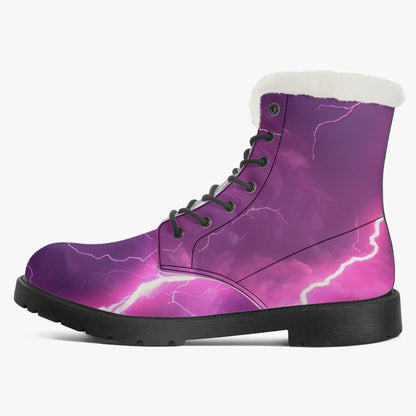 pink-thunder-faux-fur-leder-boots-boots-jlr-design-4 - JLR Design