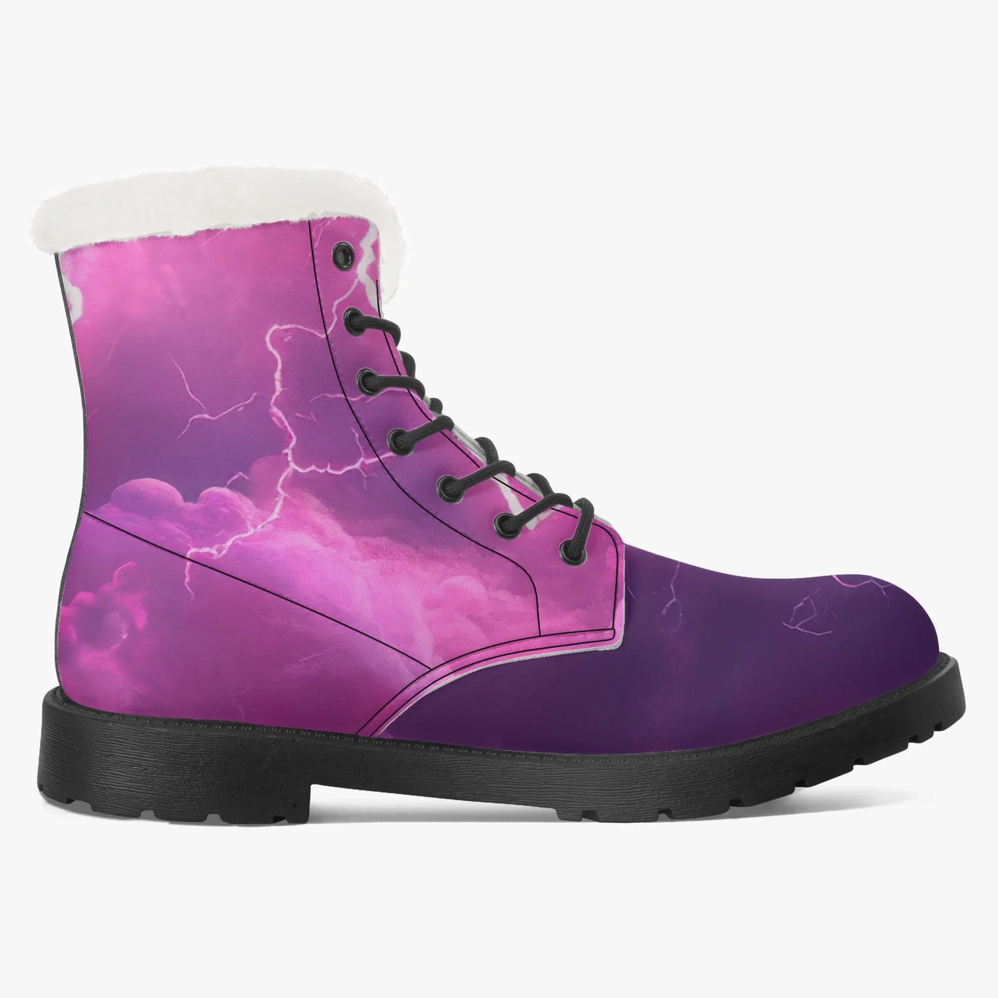 pink-thunder-faux-fur-leder-boots-boots-jlr-design-8 - JLR Design
