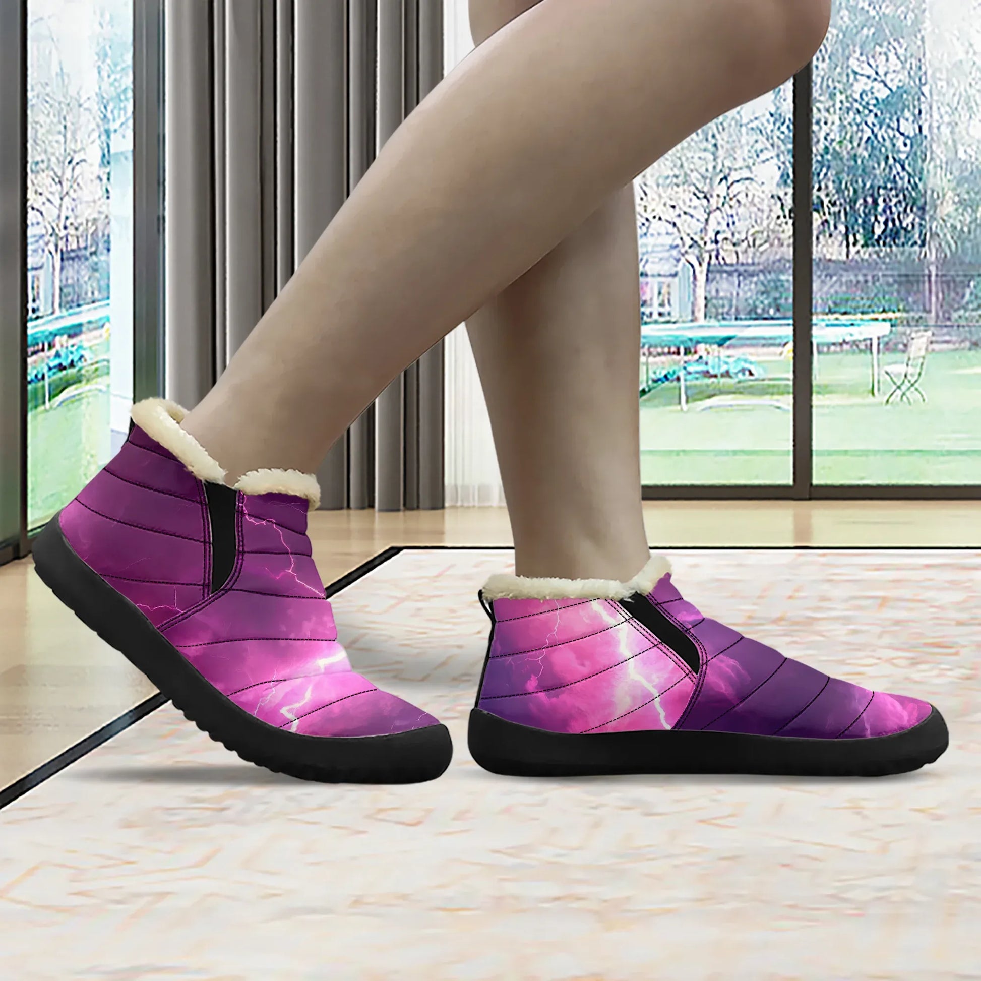 pink-thunder-faux-fur-slipper-slipper-jlr-design-3 - JLR Design