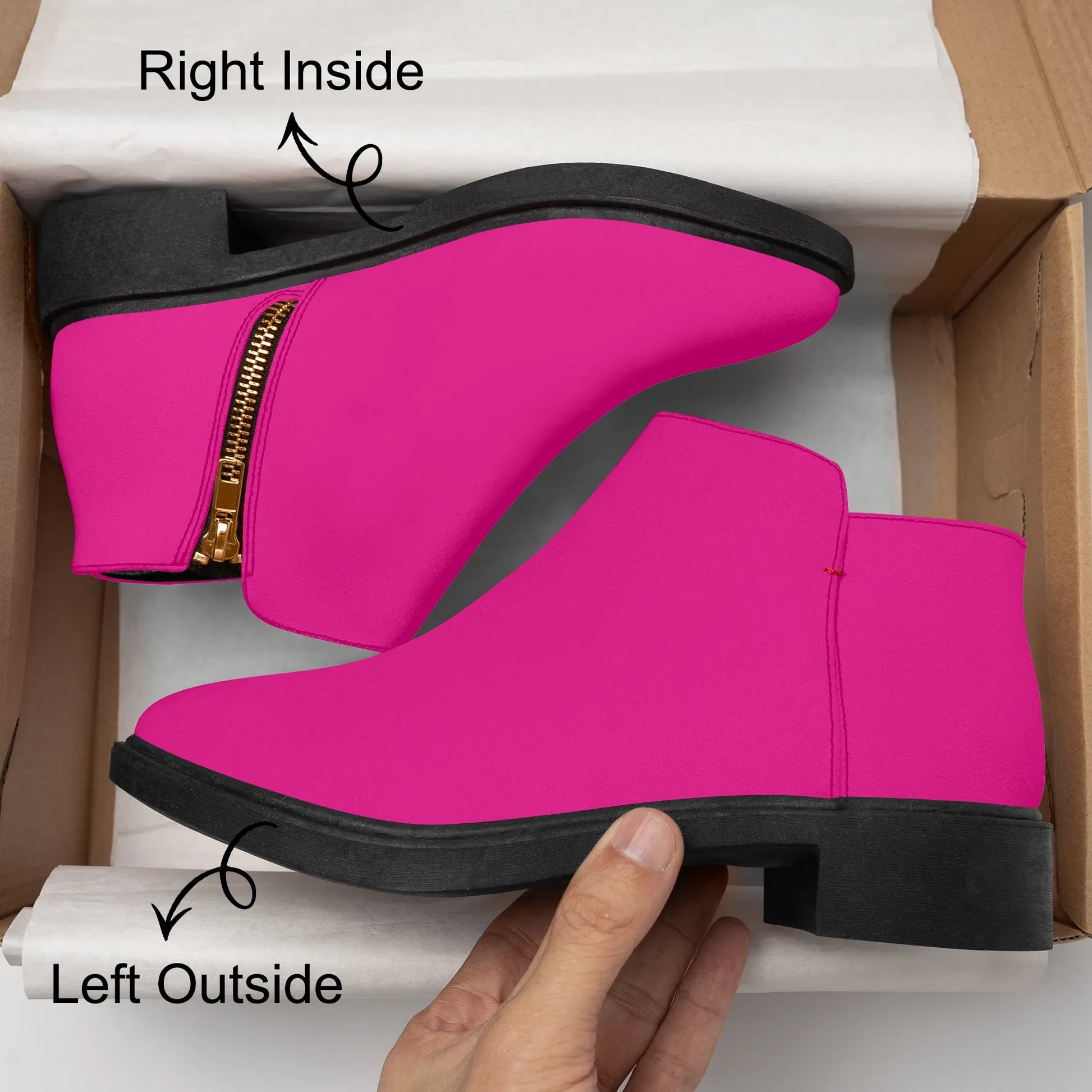 pinke-elegante-reissverschluss-stiefeletten-stiefel-jlr-design-8 - JLR Design