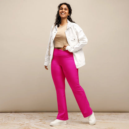 pinke-high-waist-flare-leggings-flare-leggings-jlr-design-2 - JLR Design