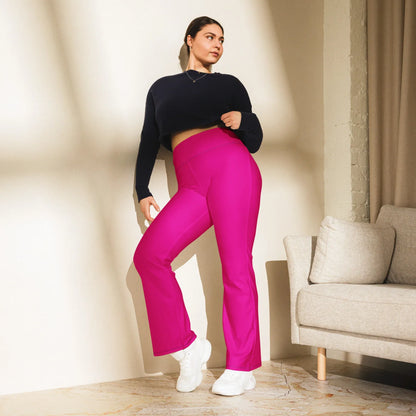 pinke-high-waist-flare-leggings-flare-leggings-jlr-design-3 - JLR Design