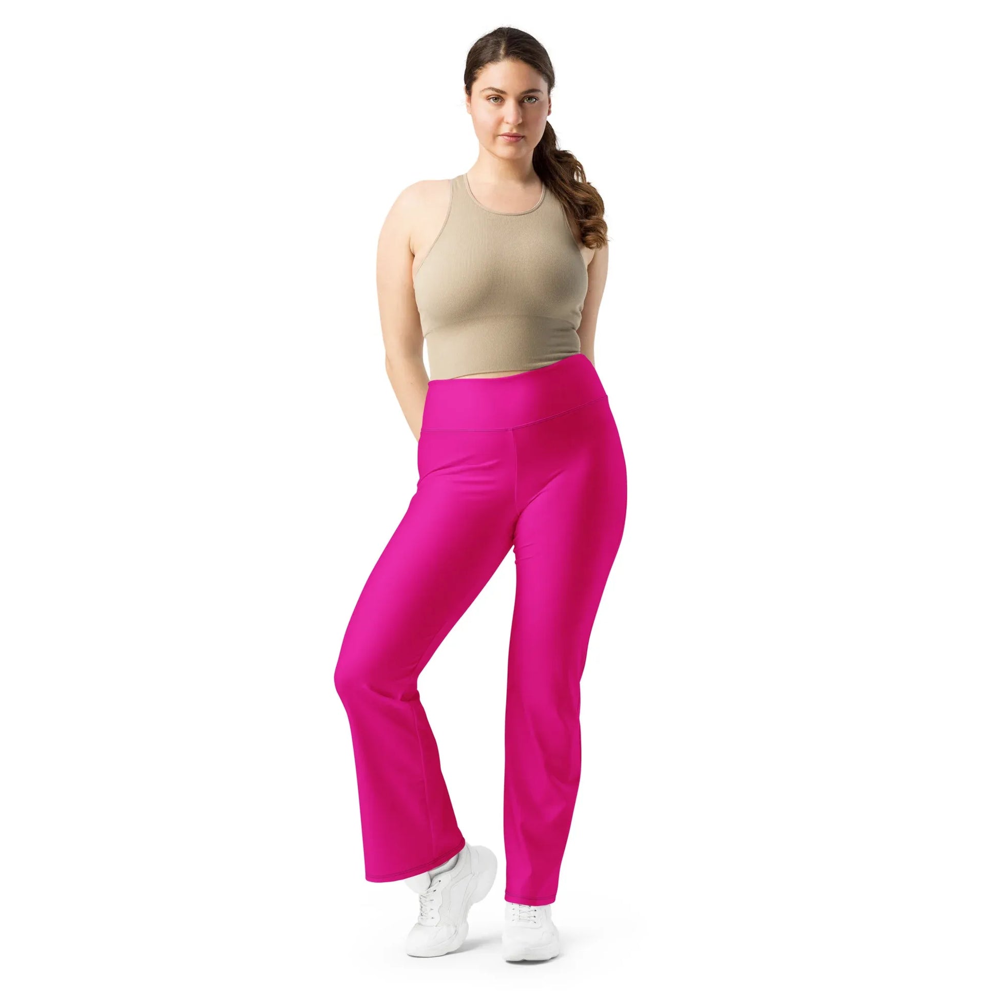 pinke-high-waist-flare-leggings-flare-leggings-jlr-design-4 - JLR Design