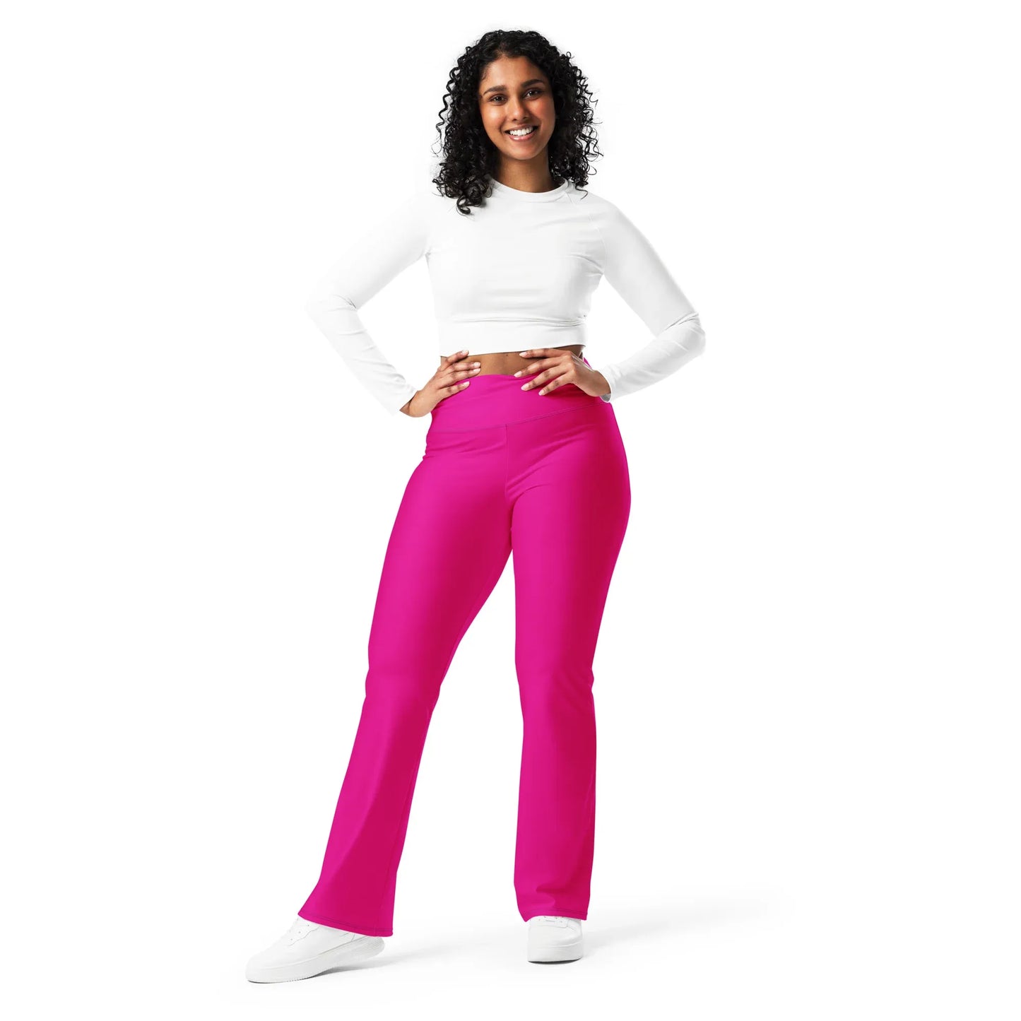 pinke-high-waist-flare-leggings-flare-leggings-jlr-design-8 - JLR Design
