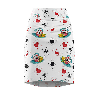 poker-karten-bleistiftrock-fur-damen-eleganter-mid-waist-rock-mit-stretch-komfort-bleistiftrock-jlr-design-4 - JLR Design
