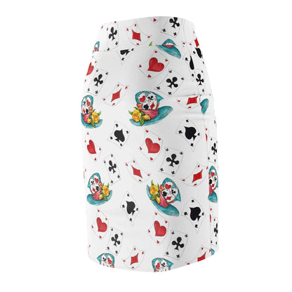 poker-karten-bleistiftrock-fur-damen-eleganter-mid-waist-rock-mit-stretch-komfort-bleistiftrock-jlr-design-7 - JLR Design