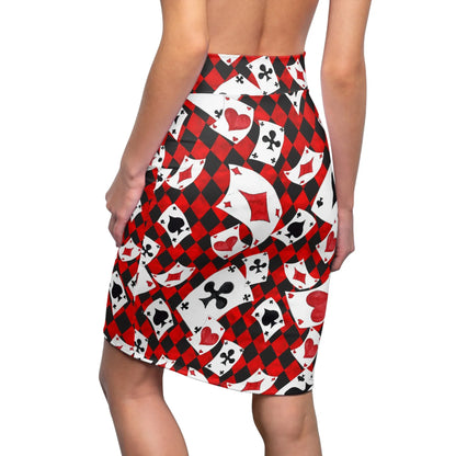 poker-karten-v2-bleistiftrock-fur-damen-eleganter-mid-waist-rock-mit-stretch-komfort-bleistiftrock-jlr-design-2 - JLR Design