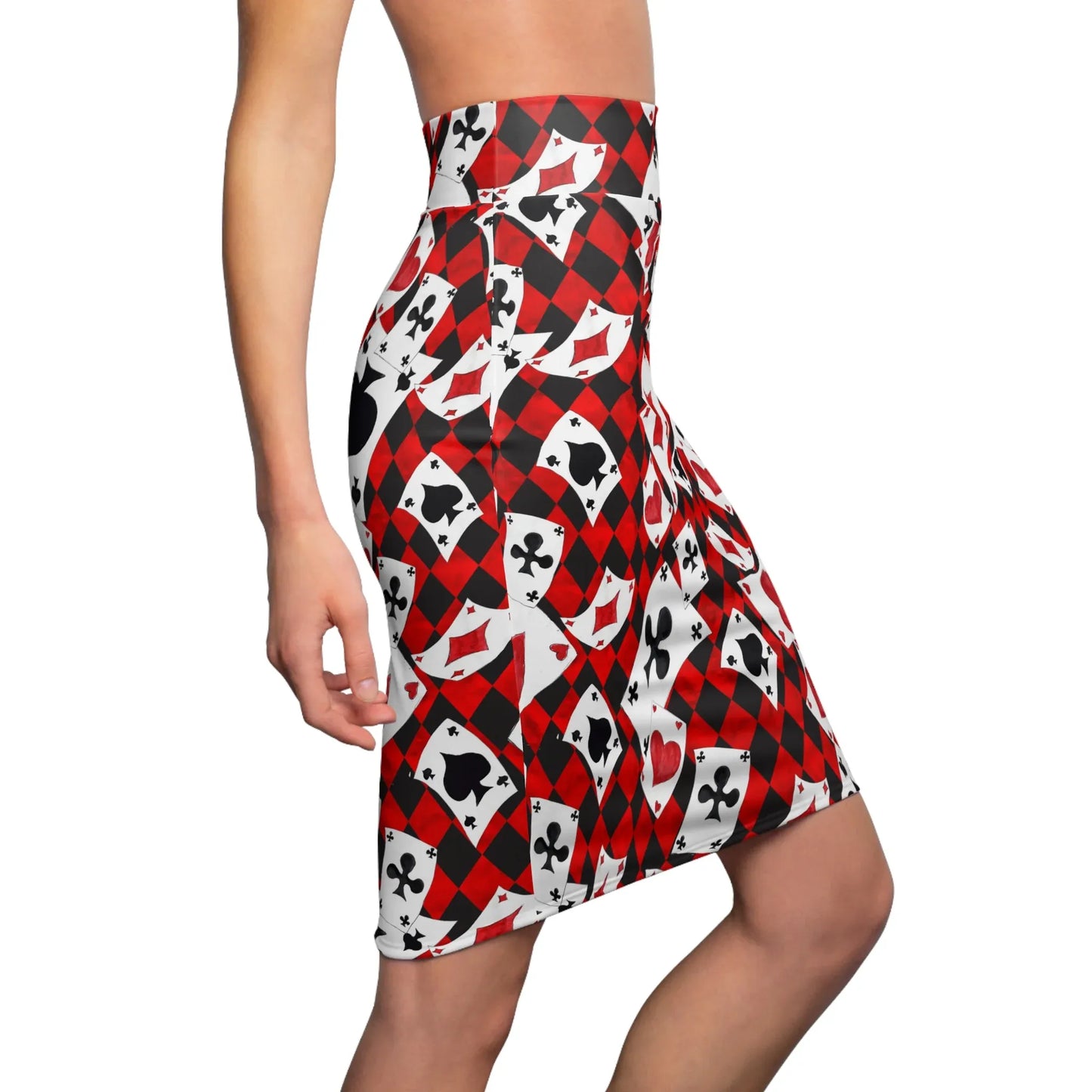 poker-karten-v2-bleistiftrock-fur-damen-eleganter-mid-waist-rock-mit-stretch-komfort-bleistiftrock-jlr-design-3 - JLR Design