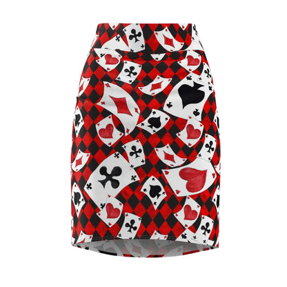 poker-karten-v2-bleistiftrock-fur-damen-eleganter-mid-waist-rock-mit-stretch-komfort-bleistiftrock-jlr-design-4 - JLR Design