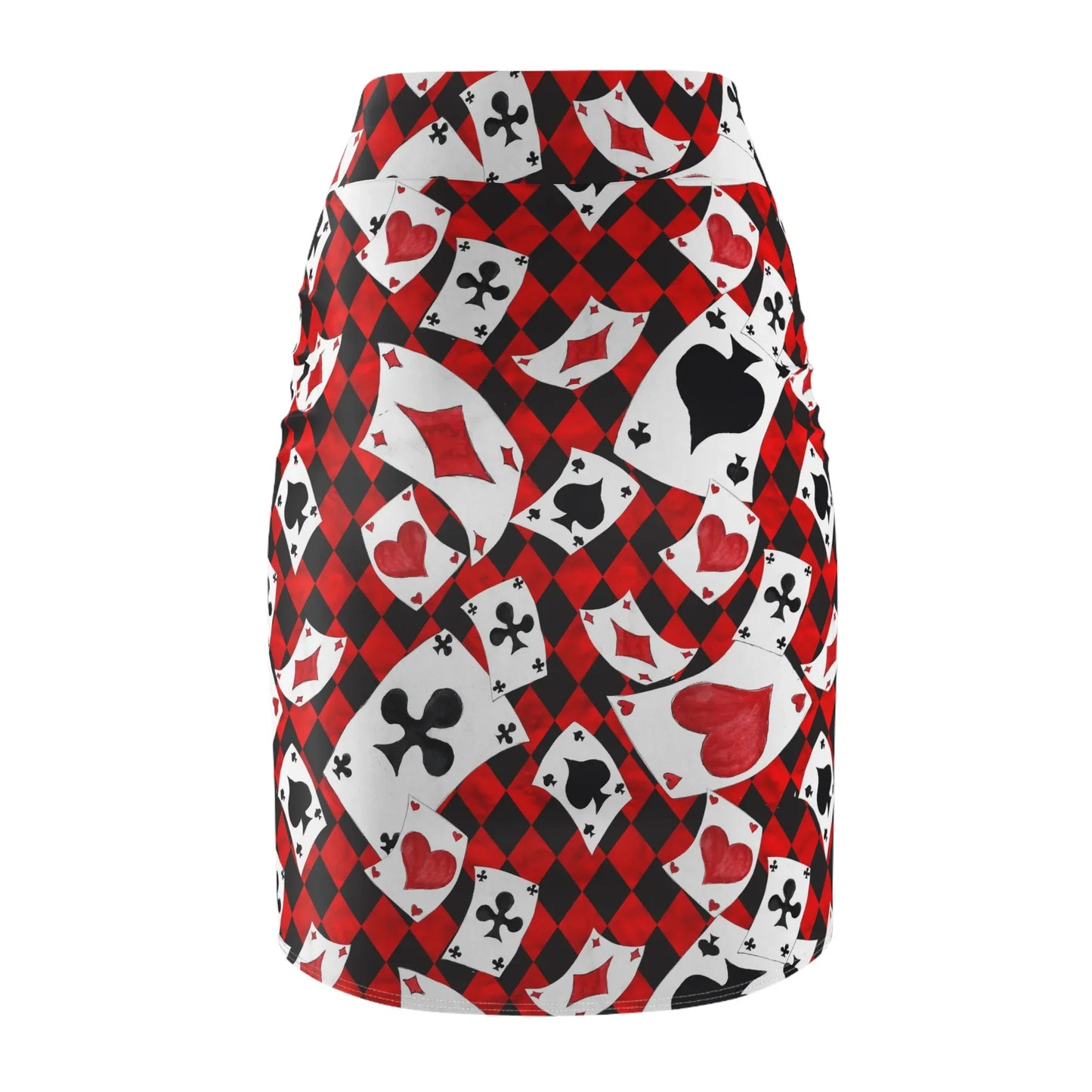 poker-karten-v2-bleistiftrock-fur-damen-eleganter-mid-waist-rock-mit-stretch-komfort-bleistiftrock-jlr-design-5 - JLR Design