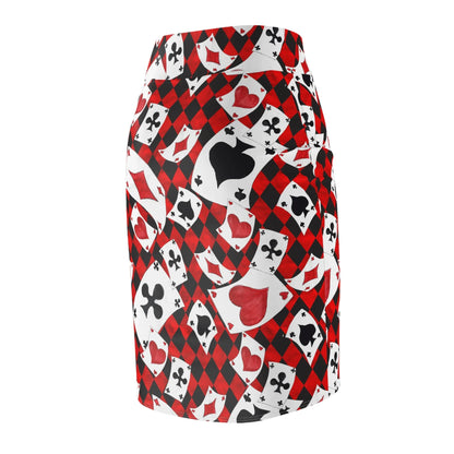poker-karten-v2-bleistiftrock-fur-damen-eleganter-mid-waist-rock-mit-stretch-komfort-bleistiftrock-jlr-design-7 - JLR Design