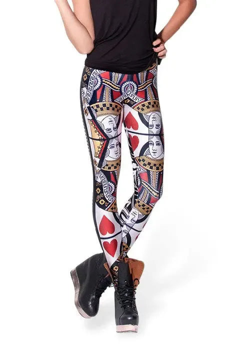 poker-queen-card-damen-leggings-leggings-jlr-design-1 - JLR Design