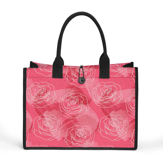premium-canvas-shopper-tasche-mit-rosenmuster-tragetasche-jlr-design-1 - JLR Design
