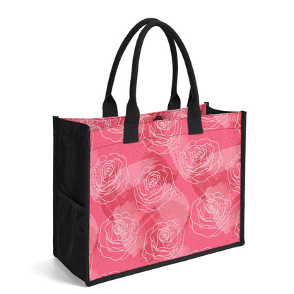 premium-canvas-shopper-tasche-mit-rosenmuster-tragetasche-jlr-design-4 - JLR Design