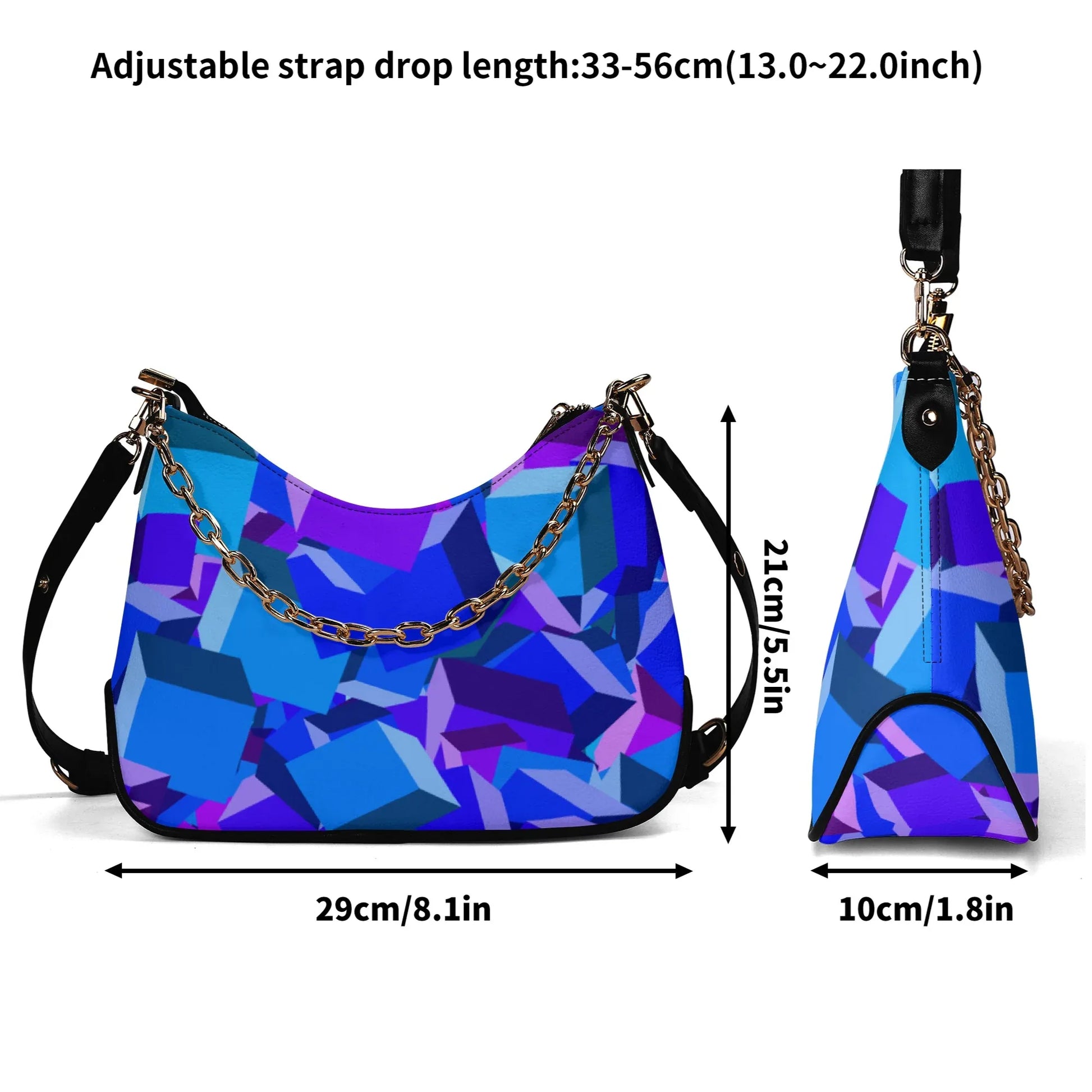 purple-cube-elegante-umhangetasche-mit-kette-umhangetasche-jlr-design-7 - JLR Design