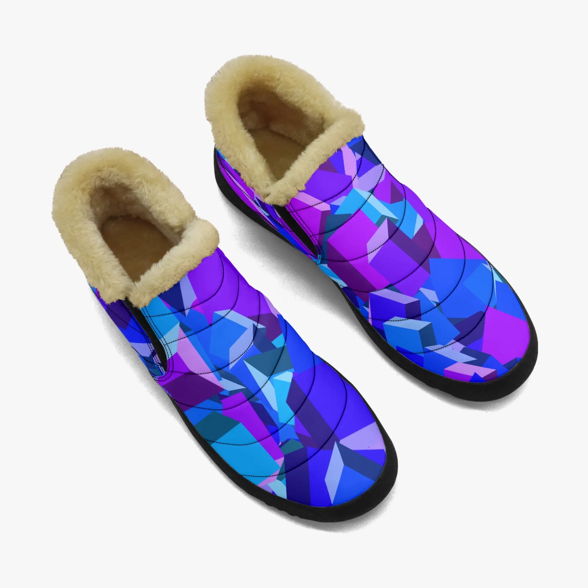purple-cube-faux-fur-slipper-slipper-jlr-design-2 - JLR Design