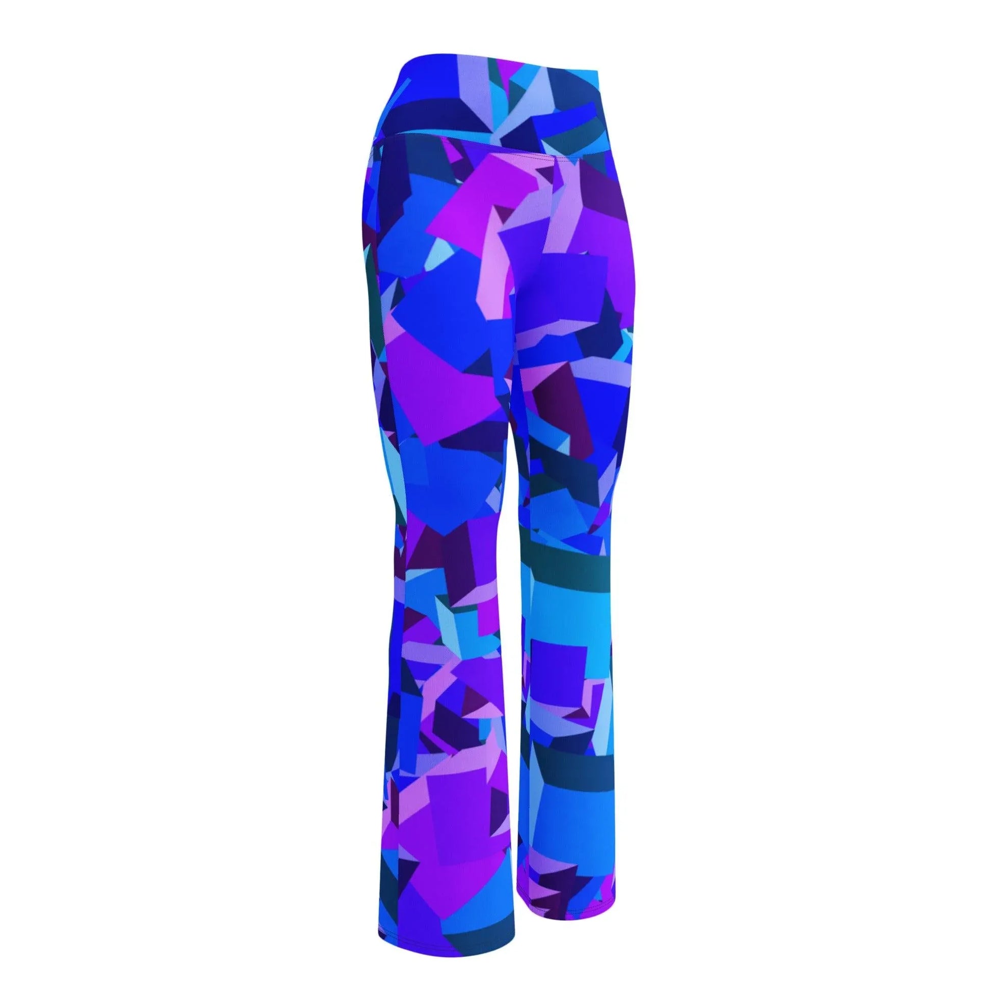 purple-cube-high-waist-flare-leggings-flare-leggings-jlr-design-10 - JLR Design