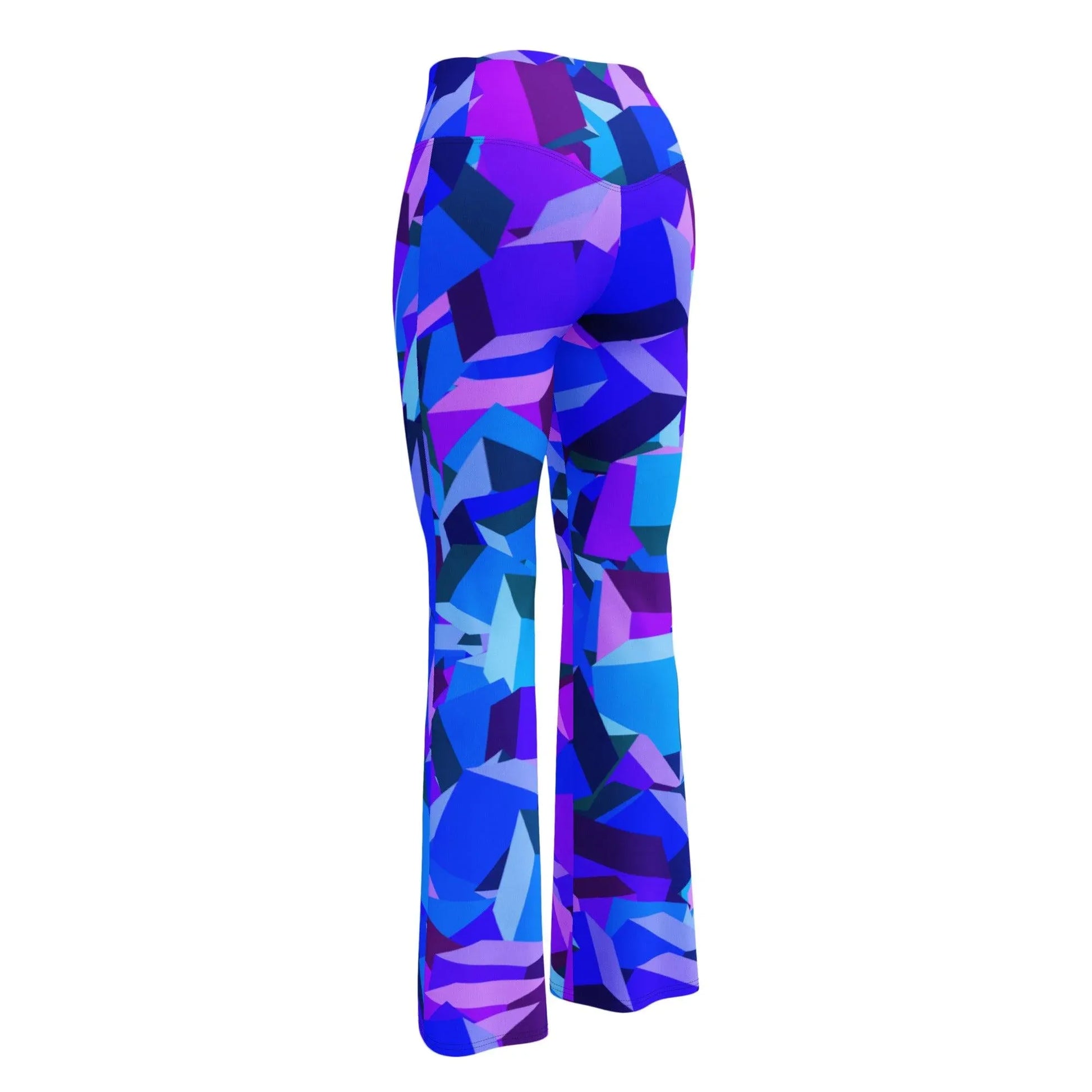 purple-cube-high-waist-flare-leggings-flare-leggings-jlr-design-11 - JLR Design