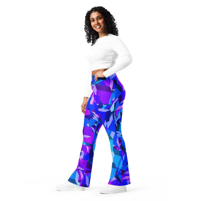 purple-cube-high-waist-flare-leggings-flare-leggings-jlr-design-6 - JLR Design