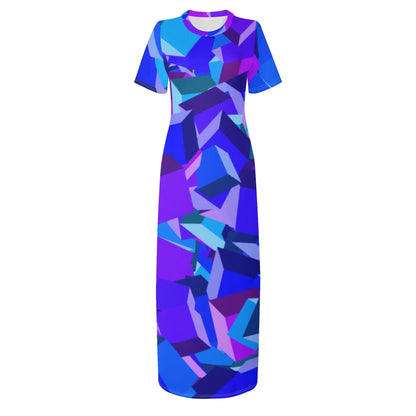 purple-cube-short-sleeve-long-dress-long-dress-jlr-design-3 - JLR Design