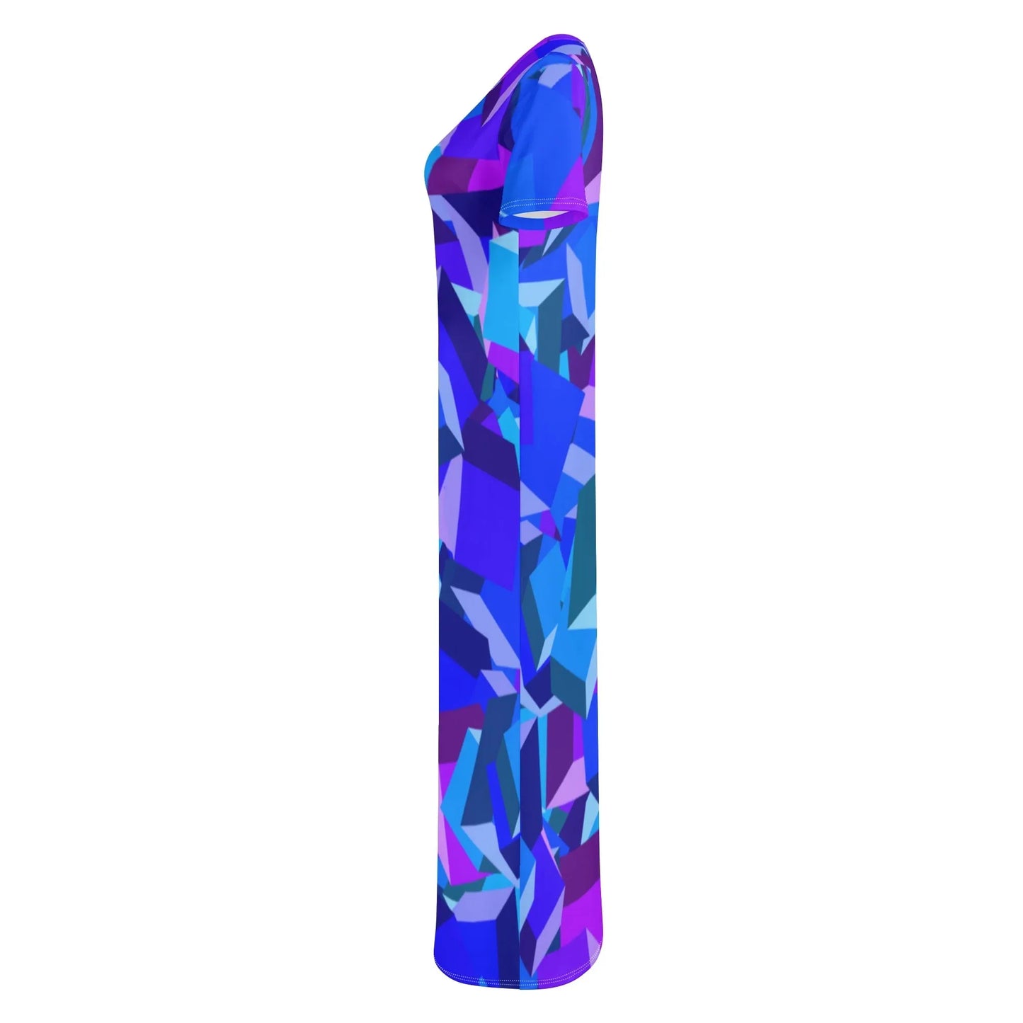 purple-cube-short-sleeve-long-dress-long-dress-jlr-design-6 - JLR Design