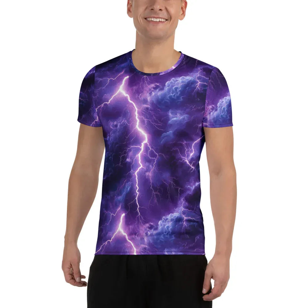 purple-lightning-sport-t-shirt-fur-herren-sport-t-shirt-jlr-design-1 - JLR Design
