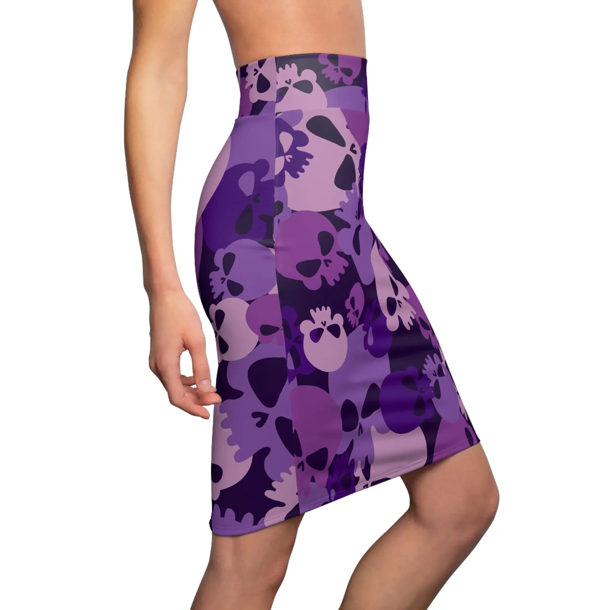 purple-skull-bleistiftrock-fur-damen-eleganter-mid-waist-rock-mit-stretch-komfort-bleistiftrock-jlr-design-2 - JLR Design