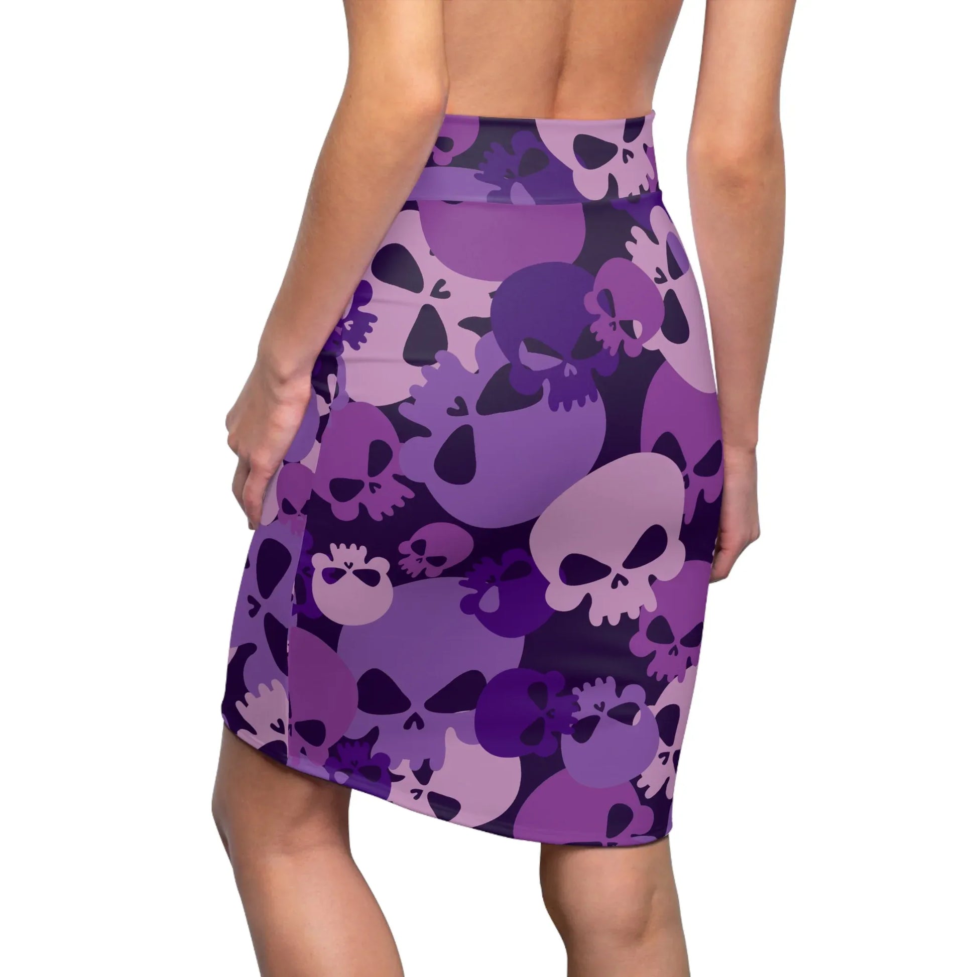 purple-skull-bleistiftrock-fur-damen-eleganter-mid-waist-rock-mit-stretch-komfort-bleistiftrock-jlr-design-3 - JLR Design