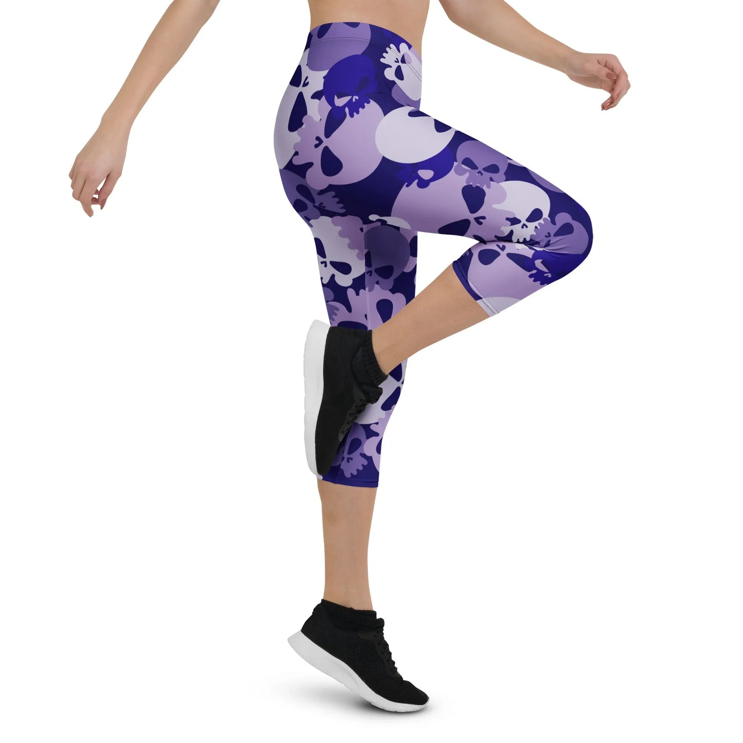 purple-skull-damen-capri-leggings-capri-leggings-jlr-design-10 - JLR Design