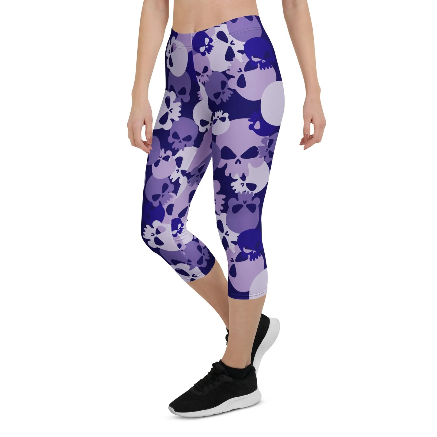 purple-skull-damen-capri-leggings-capri-leggings-jlr-design-11 - JLR Design