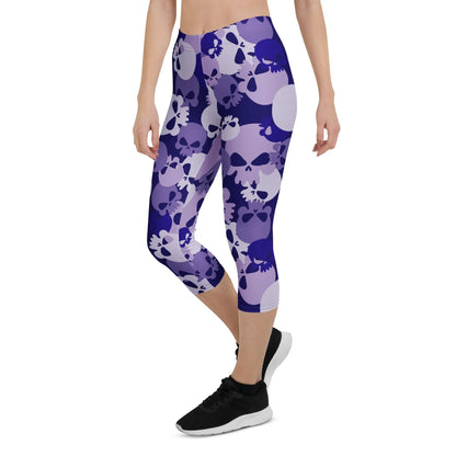 purple-skull-damen-capri-leggings-capri-leggings-jlr-design-11 - JLR Design