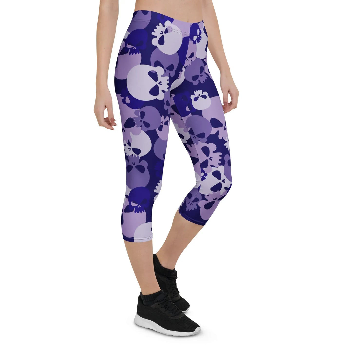 purple-skull-damen-capri-leggings-capri-leggings-jlr-design-12 - JLR Design