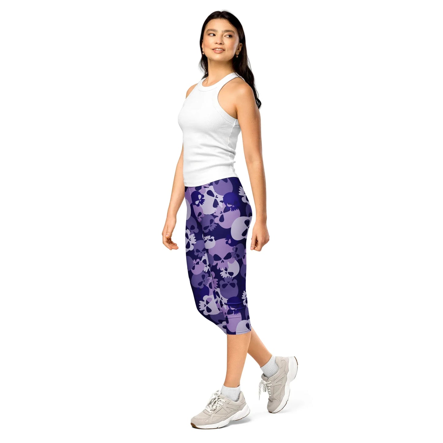 purple-skull-damen-capri-leggings-capri-leggings-jlr-design-3 - JLR Design