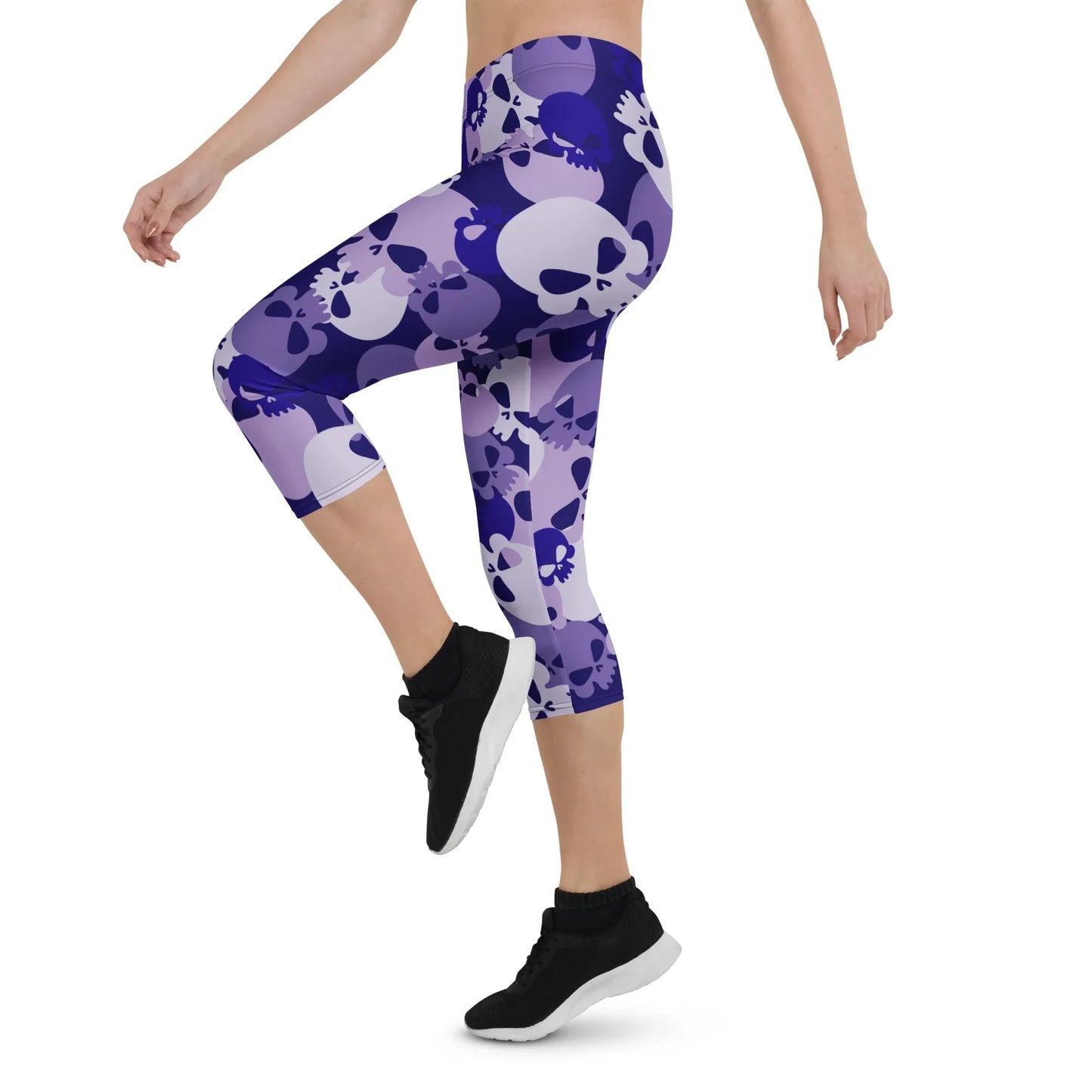 purple-skull-damen-capri-leggings-capri-leggings-jlr-design-9 - JLR Design