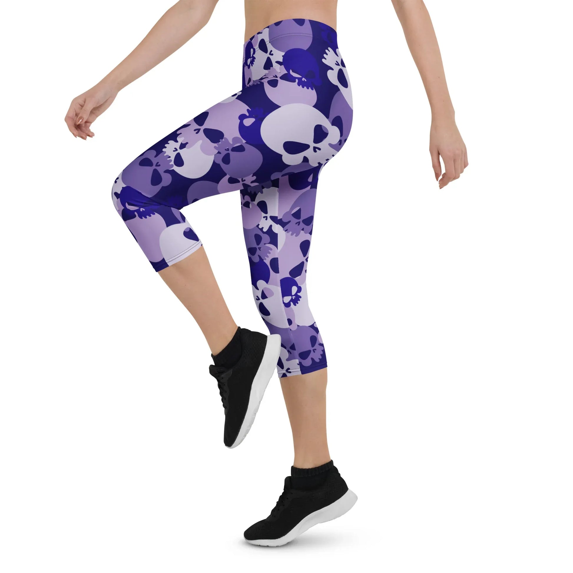 purple-skull-damen-capri-leggings-capri-leggings-jlr-design-9 - JLR Design