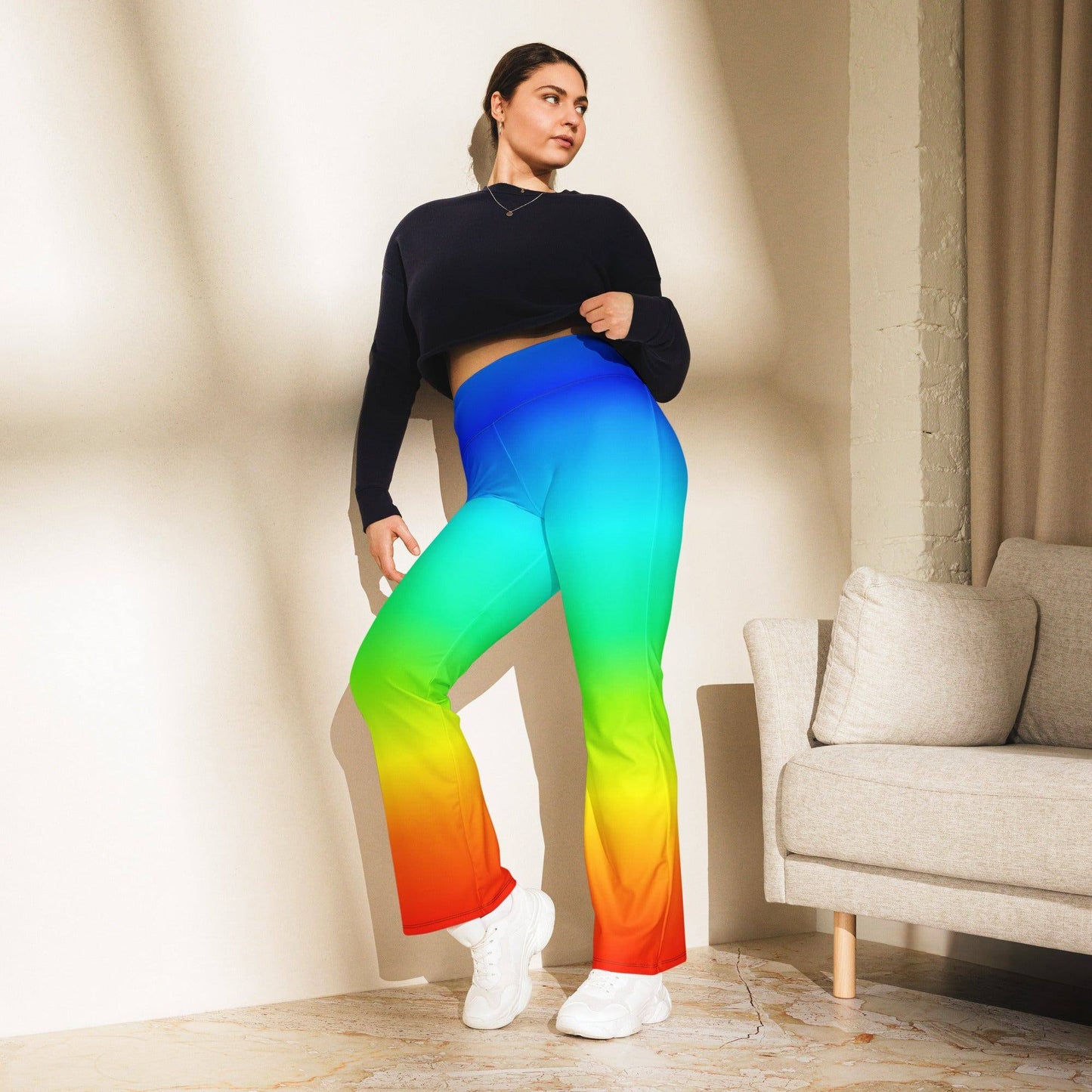 rainbow-high-waist-flare-leggings-flare-leggings-jlr-design-3 - JLR Design