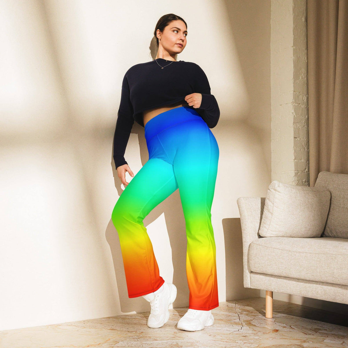 rainbow-high-waist-flare-leggings-flare-leggings-jlr-design-jlr-design-de-3 - JLR Design