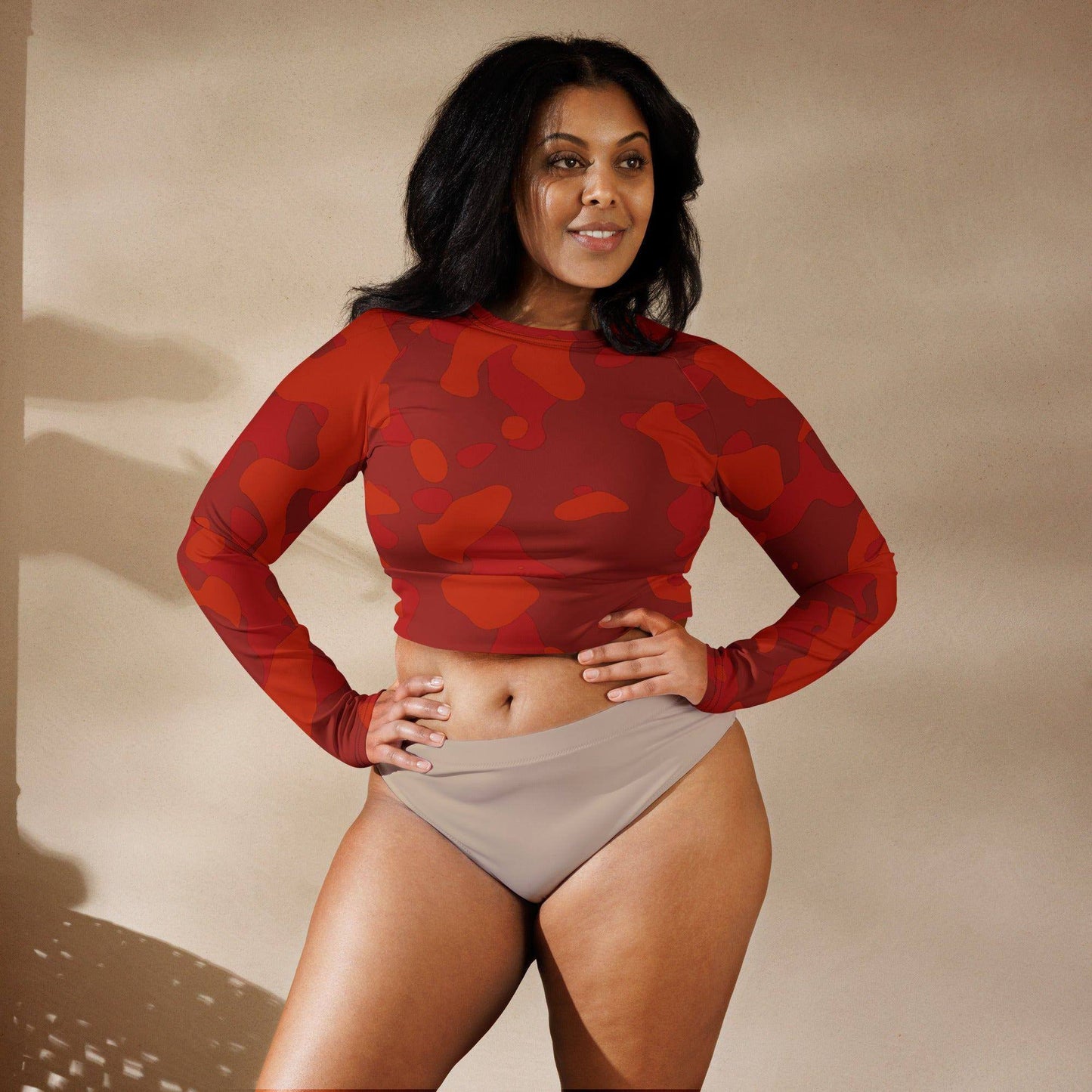red-camouflage-long-sleeve-crop-top-long-sleeve-crop-top-jlr-design-1 - JLR Design