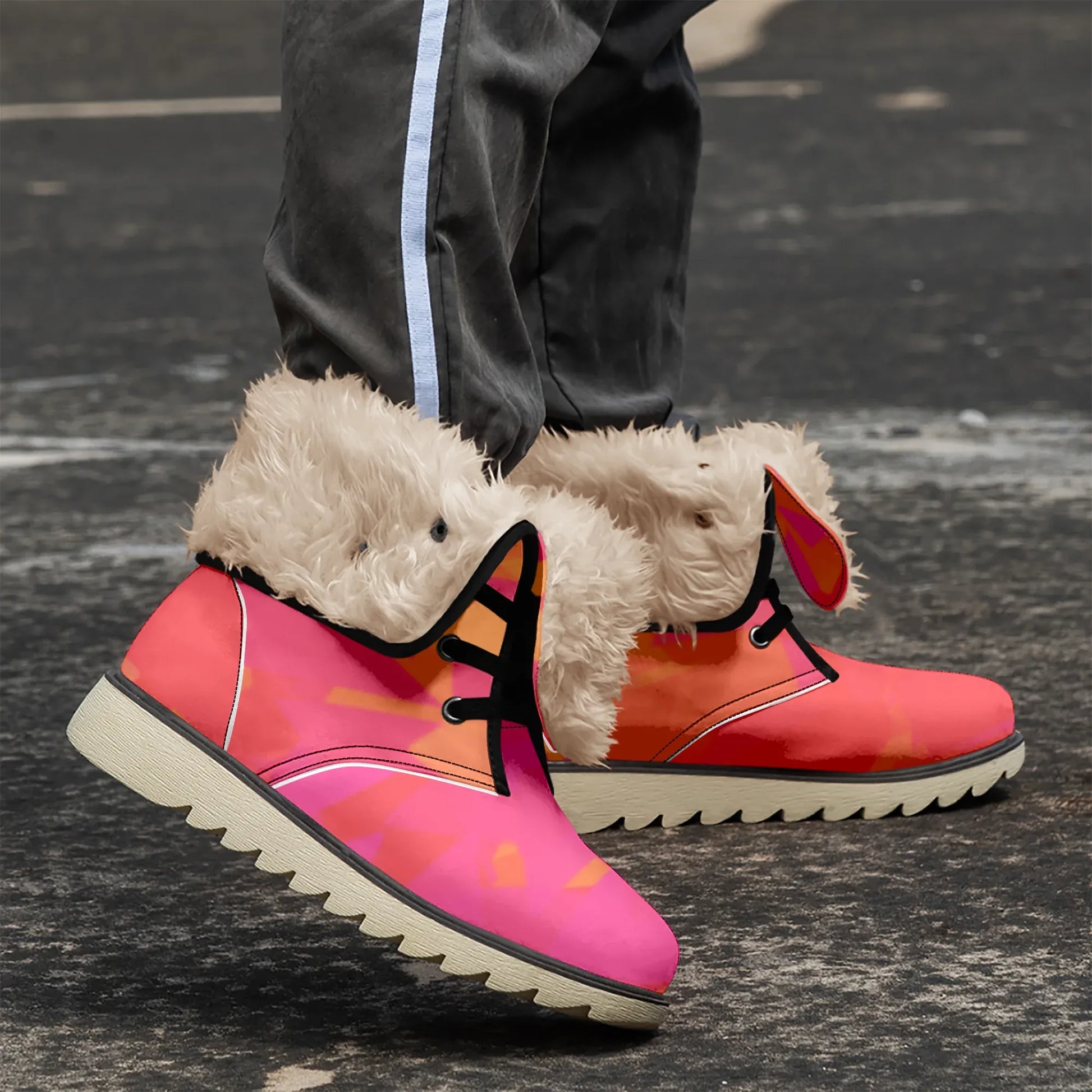 red-crystal-chic-boots-mit-pluschfutter-stiefel-jlr-design-1 - JLR Design