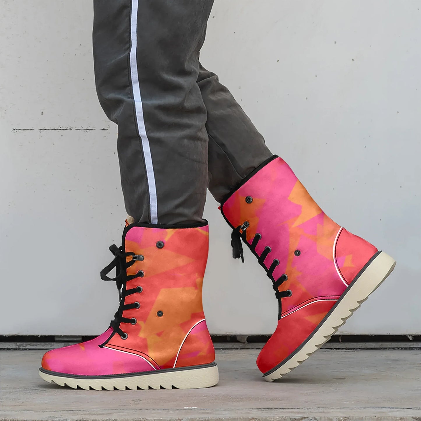 red-crystal-chic-boots-mit-pluschfutter-stiefel-jlr-design-2 - JLR Design
