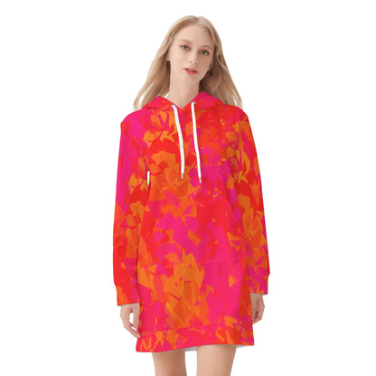 red-crystal-damen-hoodiekleid-warmes-velvet-kapuzenkleid-aus-weichem-samt-fleece-hoodiekleid-jlr-design-3 - JLR Design